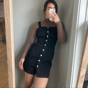 H&M black denim dress